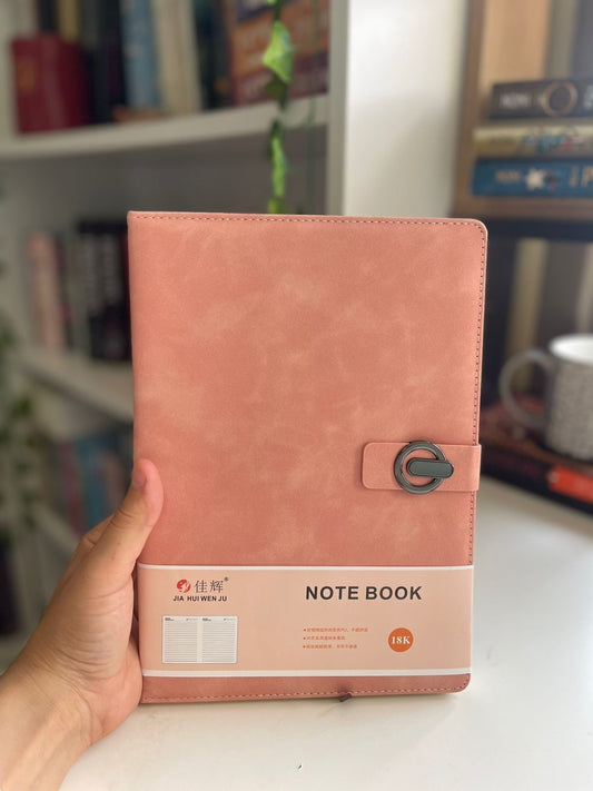 Classic PU leather Journal - Magnetic clip. rules and dated
