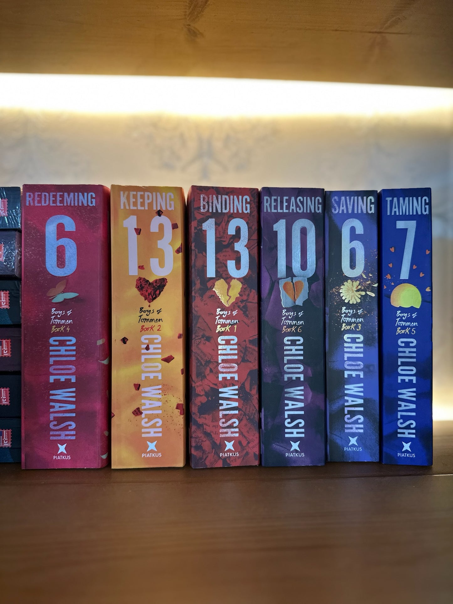 Boys of Tommen Series 6 Books Collection Set By Chloe Walsh (Binding 13, Keeping 13, Saving 6, Redeeming 6, Taming 7 & Releasing 10)