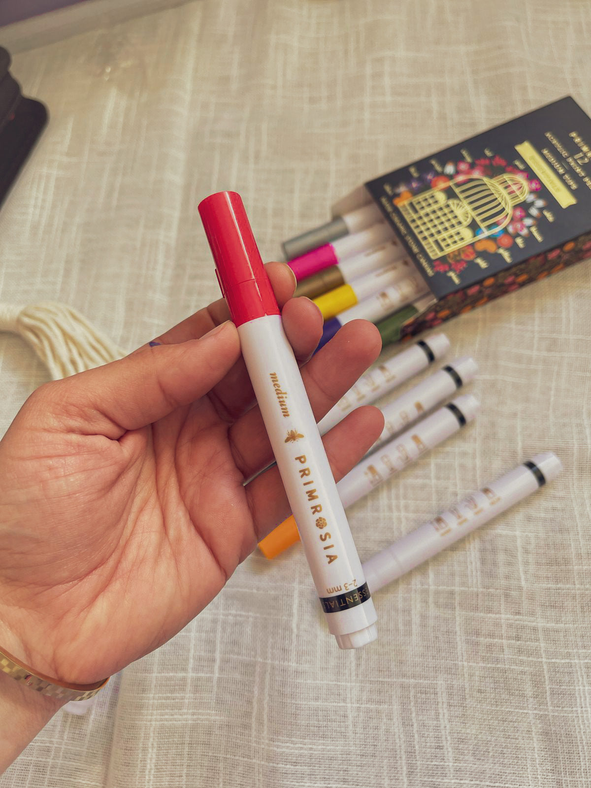 12 Essentials Acrylic Paint Pens Medium Tip Markers Set.