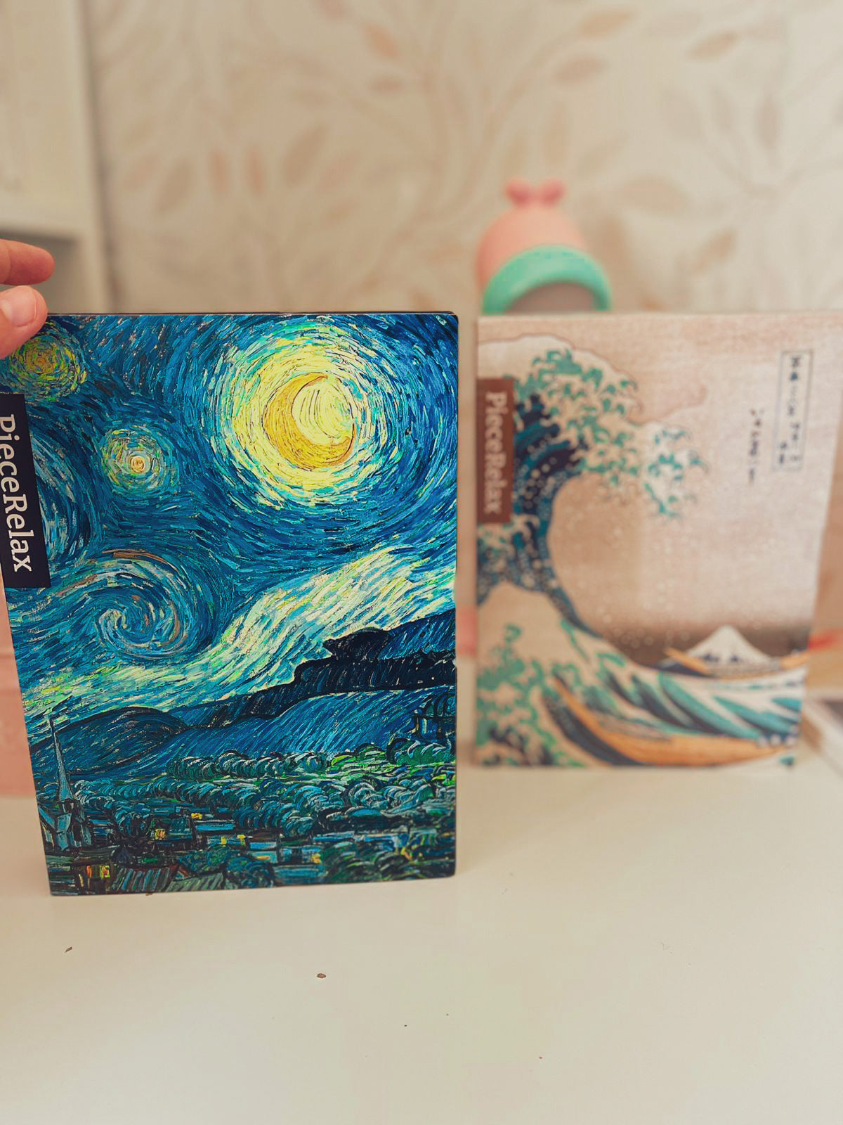 Puzzle & Journal A5 , Van Gogh Starry Night, the Great Wave