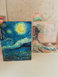 Puzzle & Journal A5 , Van Gogh Starry Night, the Great Wave