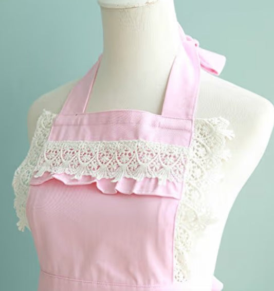 Cute pink Apron for cooking (Vintage Style)