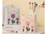 Ceramic Book Vase Tulip Pencil & Pen Holder