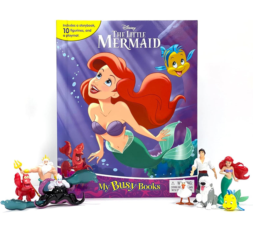 The Little Mermaid My Busy Books - Storybook, 10 figurines, playmat