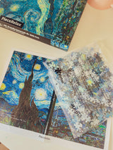 Puzzle & Journal A5 , Van Gogh Starry Night, the Great Wave