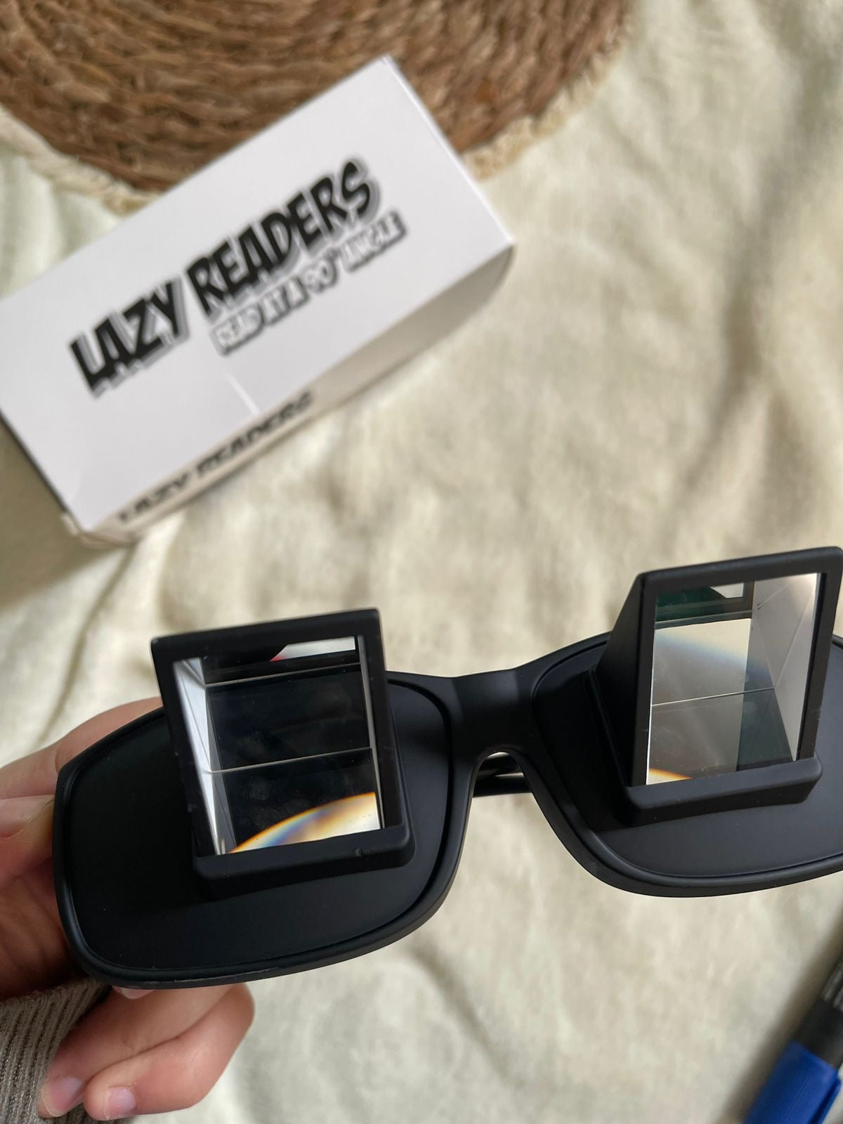 Lazy Glasses for Reading in Bed, 90 Degree Prism Glasses