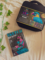 136 Pack Colored Pencils Set with Portable Case