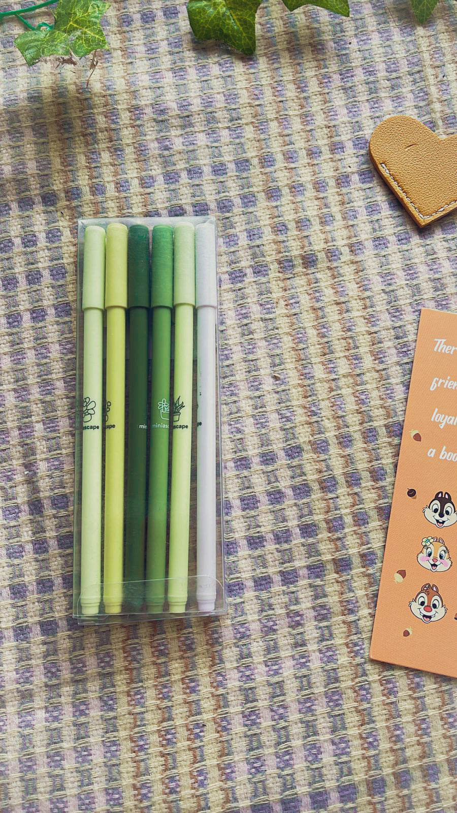 Gel Ink Pen Set of 6 (Green)