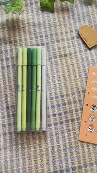 Gel Ink Pen Set of 6 (Green)