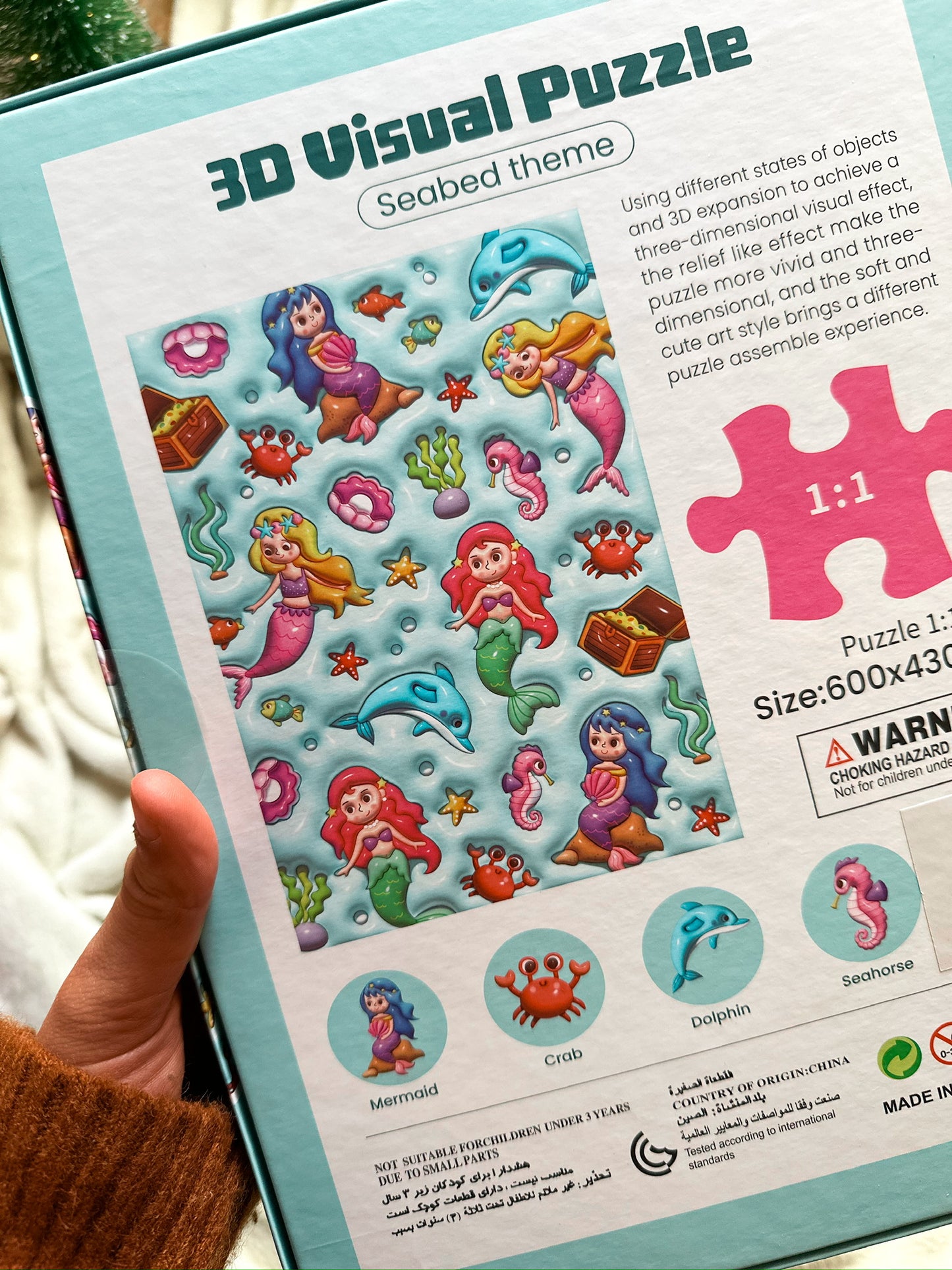 Mermaids 3D visual puzzle. 120 pcs