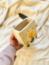 Ceramic Book Vase Tulip Pencil & Pen Holder
