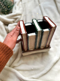 حامل اقلام، الوان للمكتب او منظّم على شكل كتب