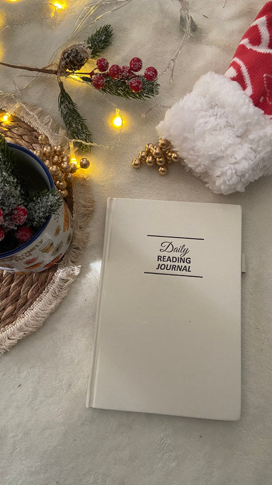 Reading Journal for Book Lovers - 75 Book Journal Reading Log for Book Tracking, A5 Linen Book Review Journal with TBR Tracker List, Ratings, Challenges, Prompts, and Index - Beige