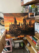 Harry Potter Hogwarts Castle Paint by Numbers Kit for Adults Framed Canvas 40x50 Cm
