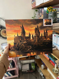 Harry Potter Hogwarts Castle Paint by Numbers Kit for Adults Framed Canvas 40x50 Cm