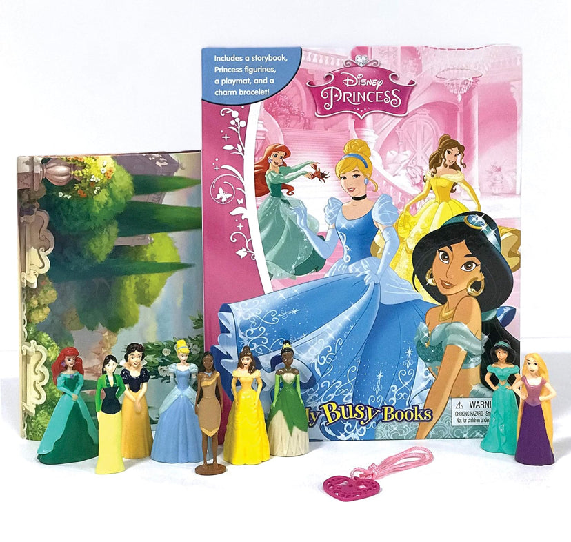 Princess My Busy Books - Storybook, 10 figurines, playmat