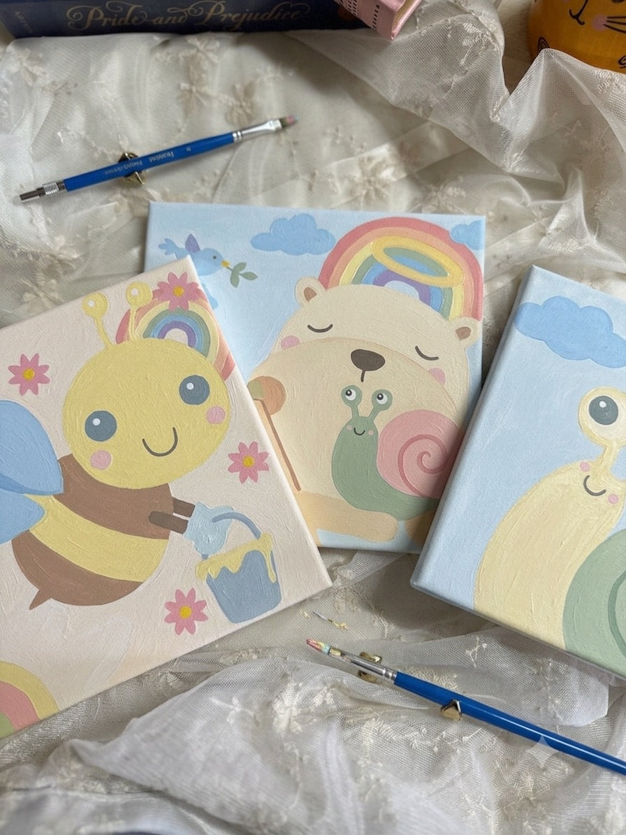 Paint by Numbers Canvas for Children with Frame ( 1 Frame without Colors )