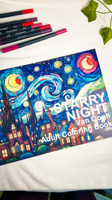 Starry Night Van gogh Adult Coloring Book