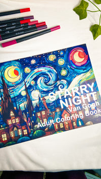 Starry Night Van gogh Adult Coloring Book