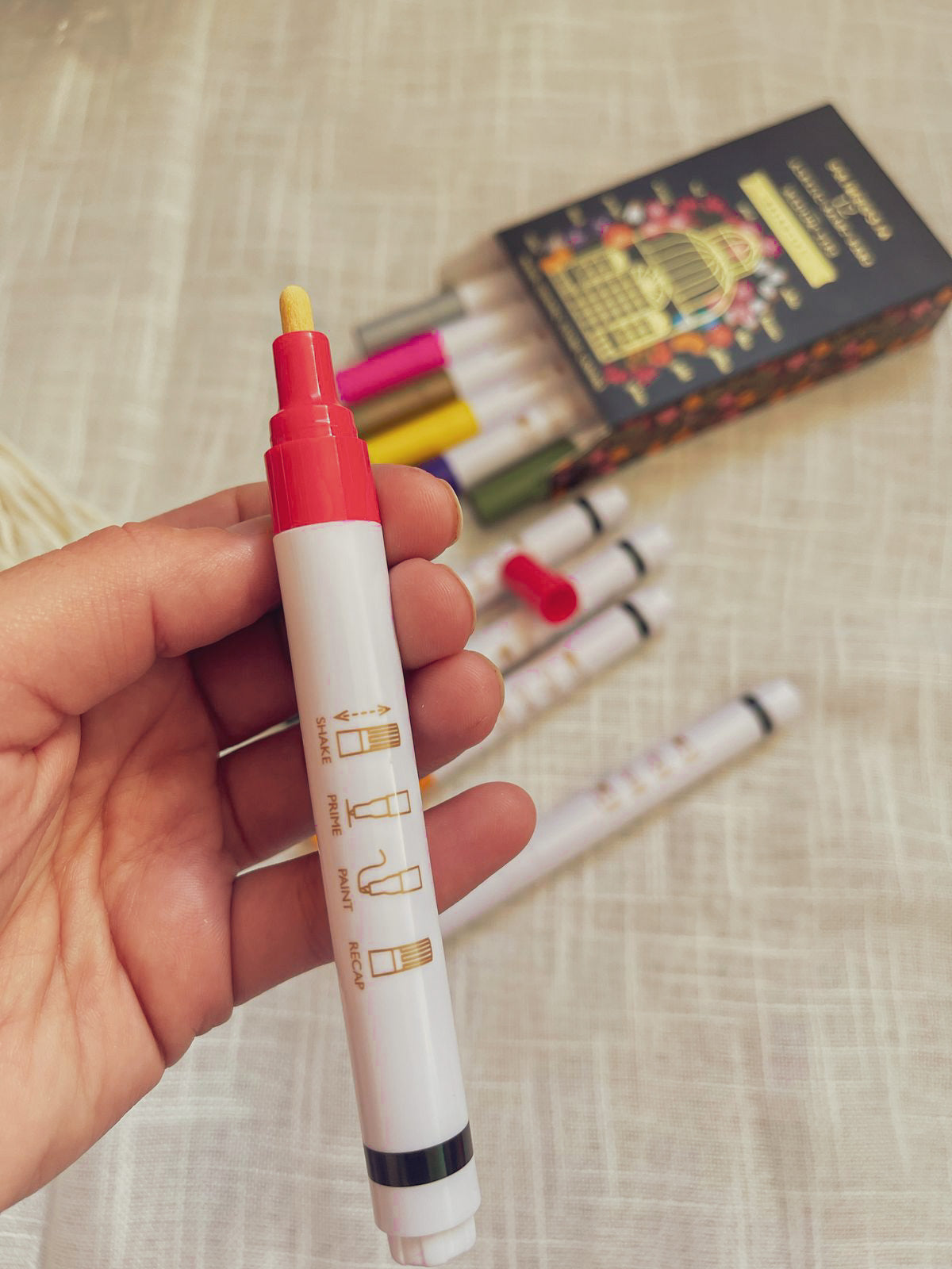 12 Essentials Acrylic Paint Pens Medium Tip Markers Set.