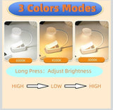 Cute Book Light for Reading, powered by batteries , 3 Color Adjustable Brightness