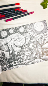 Starry Night Van gogh Adult Coloring Book