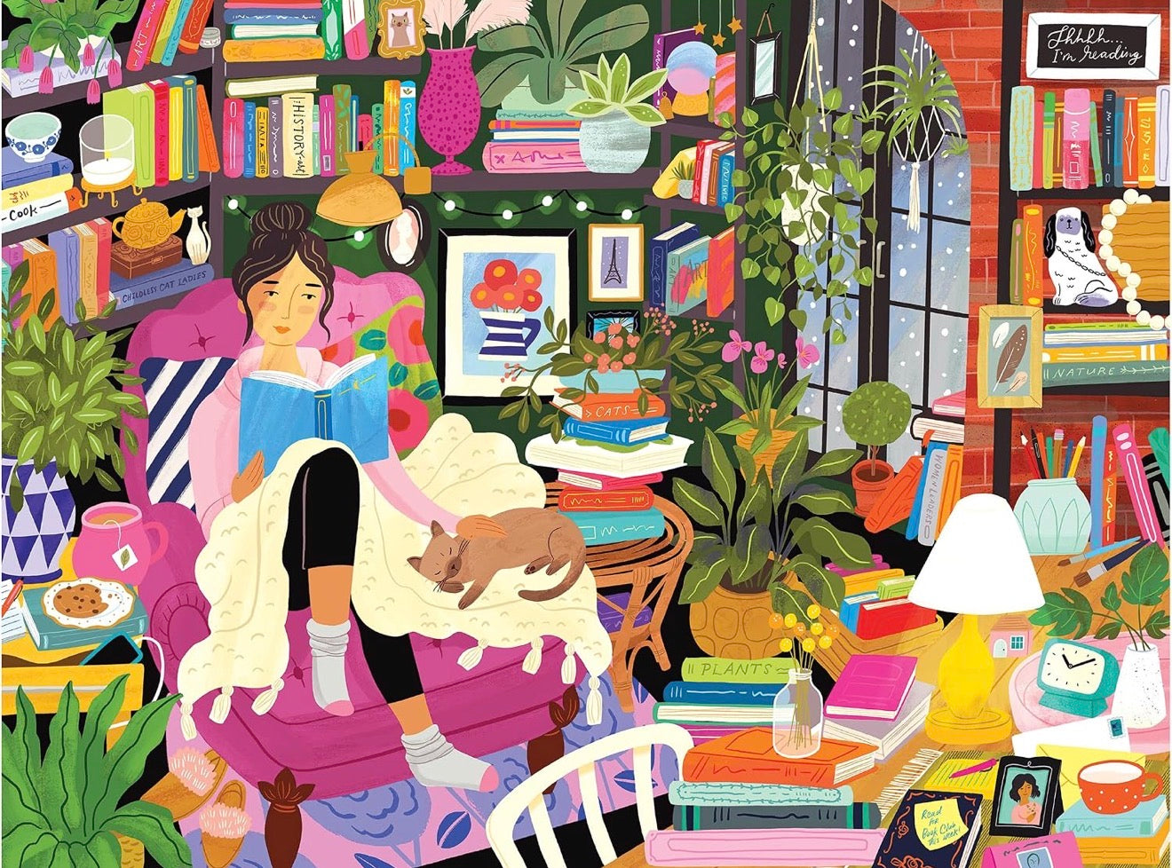 My Happy Place - Reading Nook - 750 Piece Puzzle for Adults