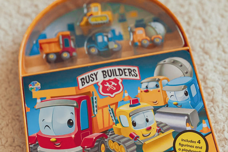 Phidal Busy Builders Book , figurines & foldable play mat