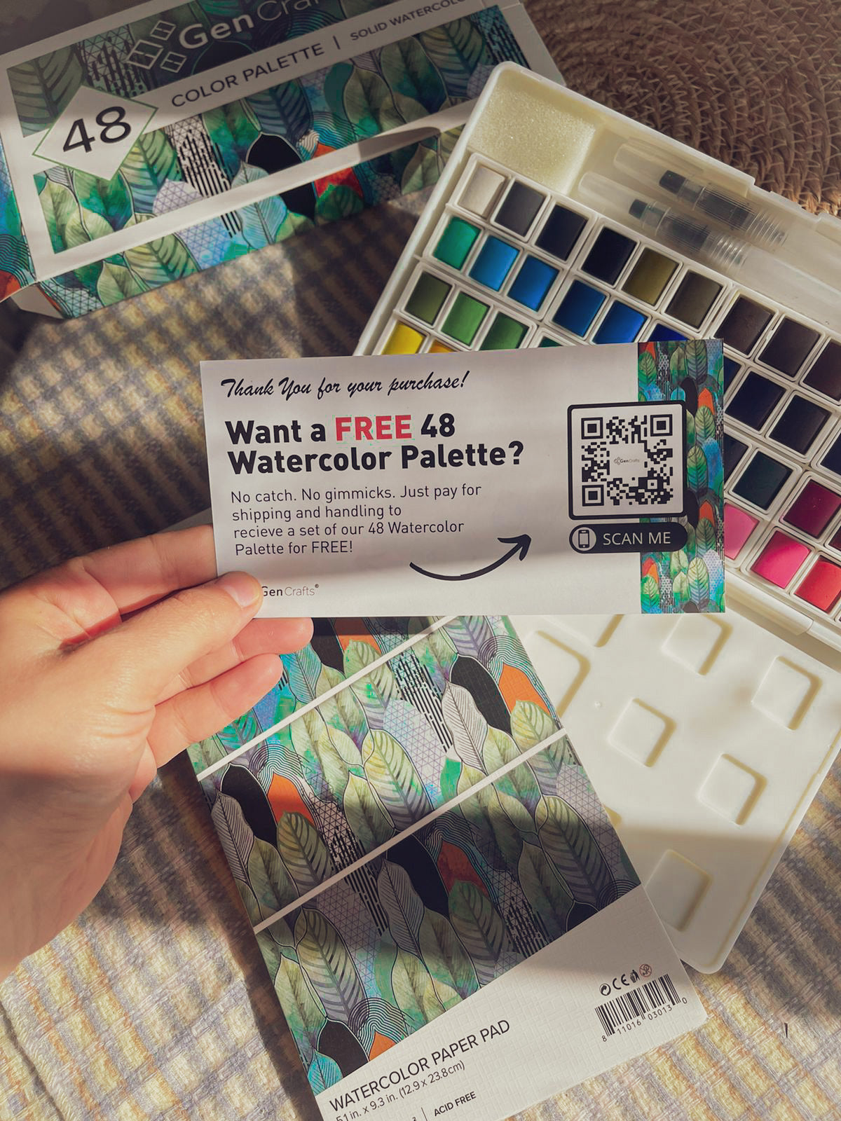Watercolor Paint Palette 48 Premium Colors