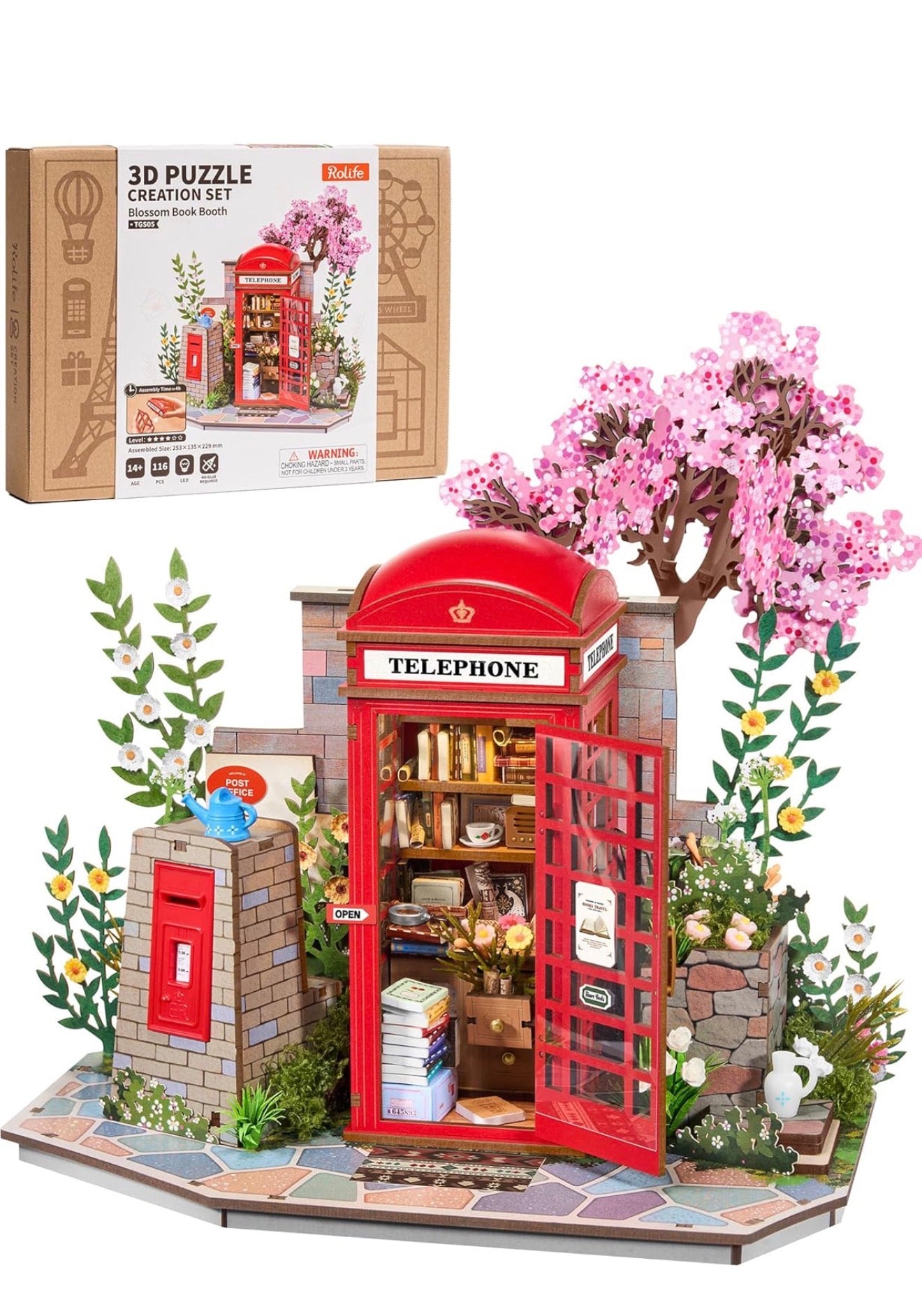 Rolife 3D Blossom Book Booth Booknook